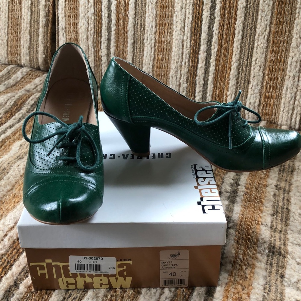 Chelsea Crew ModCloth Green Retro Style Shoes